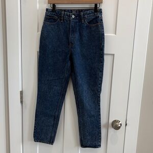 Abercrombie & Fitch Indigo Annie High Rise Girlfriend Straight Leg Jeans